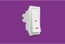 20 Amp 1 Way Switch 1 M (Indicator) (Mirchi) (V1012) – V-Five Series | Vinayak Electricals